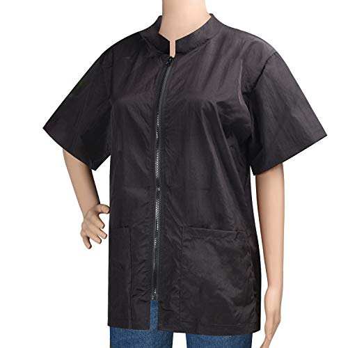 Pet Groomer Jacket with Full Zipper, M Size, Pet Showering Smock for Pet Beautician Work, Dog Cat Grooming Cloth Apron, Cosmetology Uniforms for Men and Women