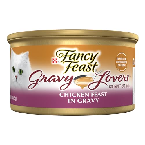 Purina Gravy Lovers Chicken Feast in Gravy Grilled Gourmet Cat Food in Wet Cat Food Gravy - (Pack of 24) 3 oz. Cans