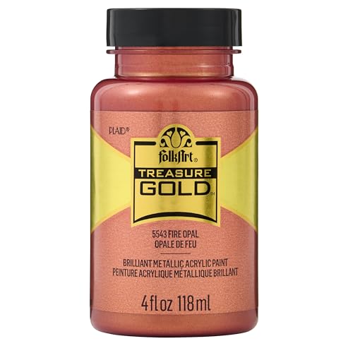 Treasure Gold Brilliant Metallic Paint, 4 oz, Fire Opal