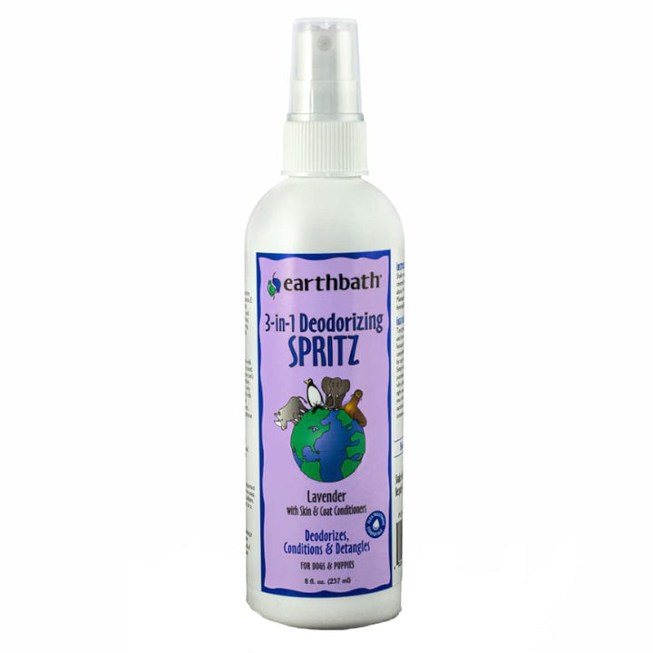 , Lavender 3-in-1 Dog & Puppy Deodorizing Spritz - Dog Odor Eliminator for Strong Odor, Cruelty-Free Dog Cologne, Dog Wash Spray, Made in USA, Dog Bathing Supplies - 8 Oz (1 Pack)