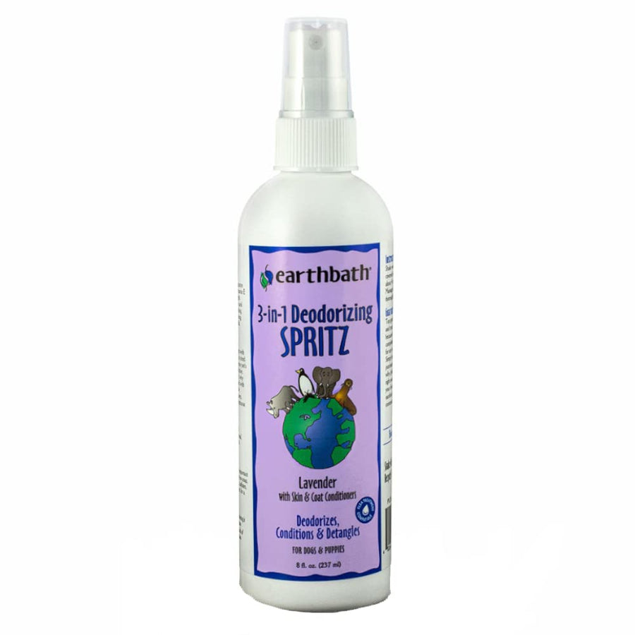, Lavender 3-in-1 Dog & Puppy Deodorizing Spritz - Dog Odor Eliminator for Strong Odor, Cruelty-Free Dog Cologne, Dog Wash Spray, Made in USA, Dog Bathing Supplies - 8 Oz (1 Pack)