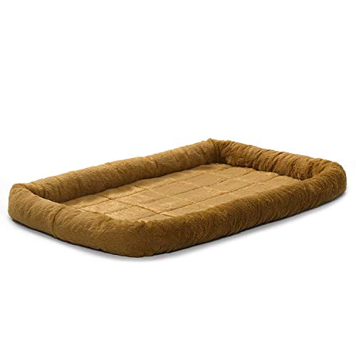 36L-Inch Cinnamon Dog Bed or Cat Bed w/ Comfortable Bolster | Ideal for Medium / Large Dog Breeds & Fits a 36-Inch Dog Crate | Easy Maintenance Machine Wash & Dry (40236-CN)