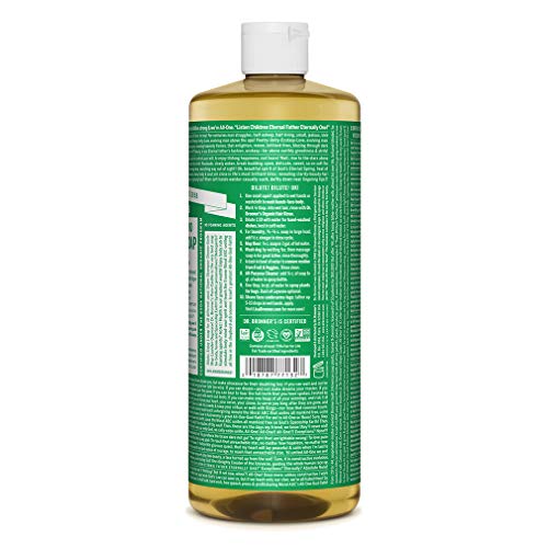 - Pure-Castile Liquid Soap (Almond, 32 ounce) - Made with Organic Oils, 18-in-1 Uses: Face, Body, Hair, Laundry, Pets and Dishes, Concentrated, Vegan, Non-GMO