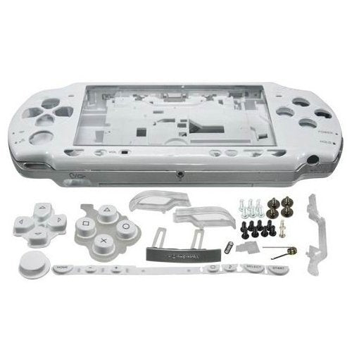 Full Housing Shell Faceplate Case Parts Replacement for Sony PSP 2000 Console Color White