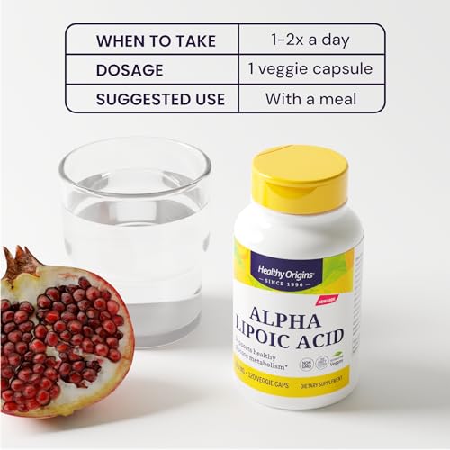 Alpha Lipoic Acid, 100 mg - Alpha Lipoic Acid Supplement - Antioxidant Support - Gluten-Free Supplement - 120 Veggie Capsules