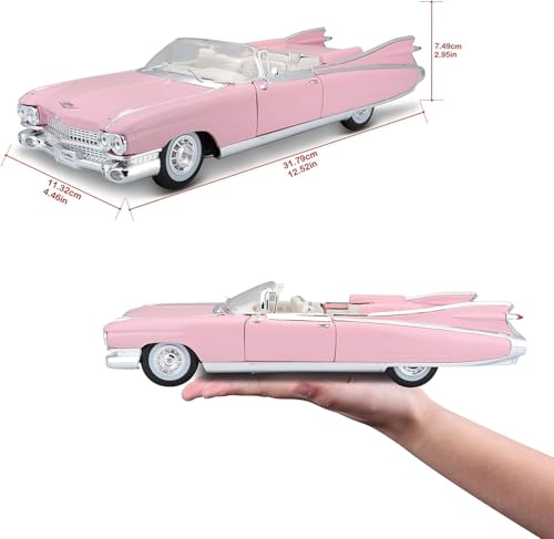 1959 Cadillac Eldorado Biarritz Convertible, Pink - Premiere 36813 - 1/18 Scale Diecast Model Toy Car