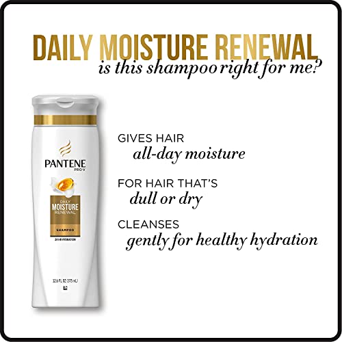 , Shampoo, Pro-V Daily Moisture Renewal for Dry Hair, 25.4 Fl Oz (Pack of 2), Twin Pack
