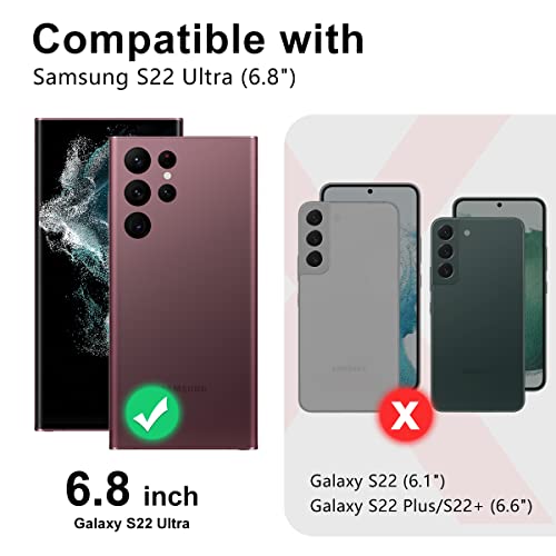 Case for Samsung Galaxy S22 Ultra 5G , Marble Pattern 3 in 1 Heavy Duty Shockproof Full Body Rugged Hard PC+Soft Silicone Drop Protective Women Girl Covers , Rose Gold