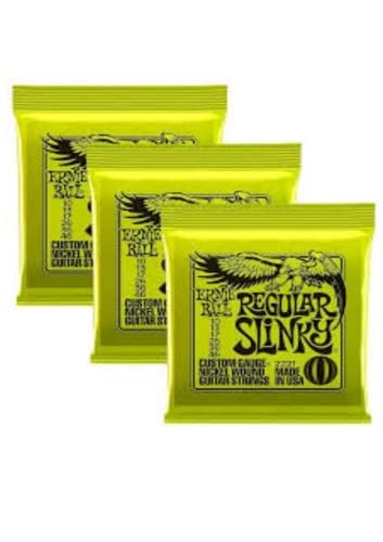 2221 Nickel Regular Slinky Electric Guitar Strings 3 Pack