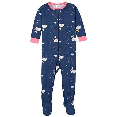 Baby Girls' 4-Pack Footed Pajamas, Dreams Rainbows Pink, 0-3 Months