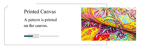 Cross Stitch Kits Stamped Full Range of Embroidery Starter Kits for Beginners DIY 11CT 3 Strands -Waterfront Garden (Printed) 16.5×21.7 inch