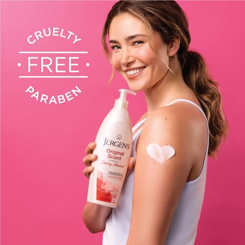 Original Scent Dry Skin Moisturizer, Body and Hand Lotion, for Long Lasting Skin Hydration, 21 Ounce, with HYDRALUCENCE blend and Cherry Almond Essence