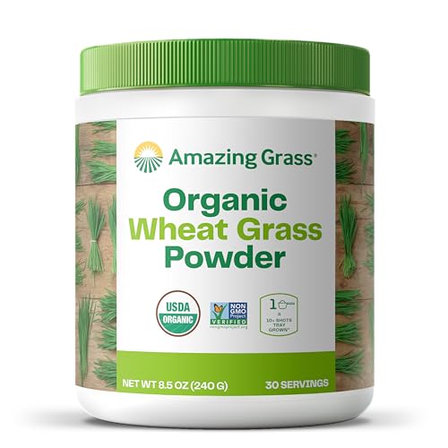 Wheat Grass Powder: 100% Whole-Leaf Wheat Grass Powder for Energy, Detox & Immunity Support, Chlorophyll Providing Greens, 30 Servings
