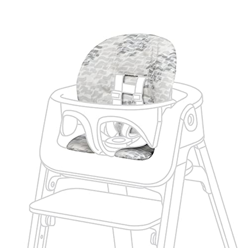 Steps Baby Set Cushion, Waves Grey - Comfortable Accessory Steps Baby Set - Soft, Easy-to-Clean, Water-Repellent Material - Machine Washable Cotton