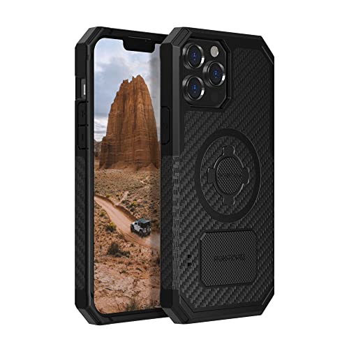 - iPhone 13 Pro Max Case, Rugged Series, Dual Magnet Plus MagSafe Compatible, Magnetic Protective Apple Gear, iPhone Cover with RokLock Twist Lock, Drop Tested Armor (Black)