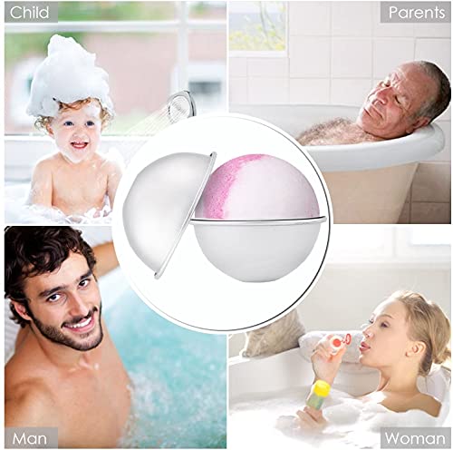 Bath Bomb Molds 4 Set 8 Pieces, DIY Metal Bath Bomb Mold 3.5 Inches 9CM, Bath Bomb Making kit, Bath Bomb Press Soap Making Mold Supplies Kit