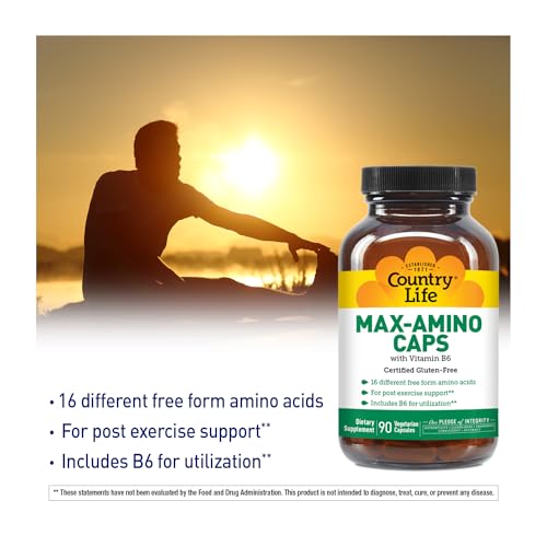 Maxi-Amino with 16 Free Form Amino Acids, 90 Vegetarian Capsules, Certified Gluten Free, Certified Vegetarian