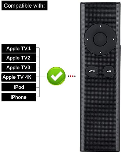 New Replaced Remote fit for Apple TV 4K 1 2 3 A1427 A1469 A1378 A1294 MD199LL/A MC572LL/A MC377LL/A MM4T2AM/A MM4T2ZM/A TV MacBook iPhone Universal Dock Music System MC377LL