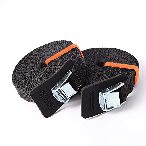 Sturdy 12-foot-by-1-inch Tie Down Strap Lashing Strap Cargo Tie-down Strap Padded Cam Lock Buckle 2 Pack