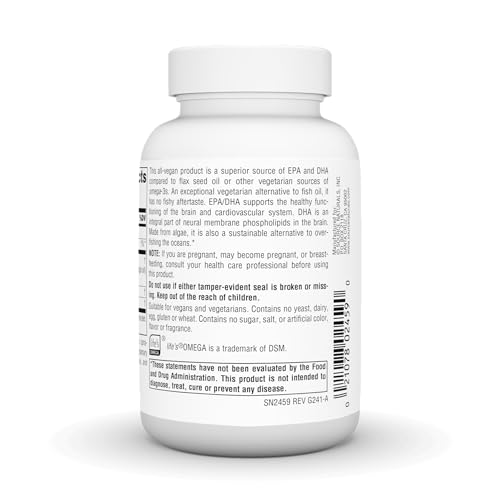 Vegan Omega-3s, Non-Fish EPA-DHA, for Heart and Brain Health Support* 300 mg - 60 Vegan Softfgels