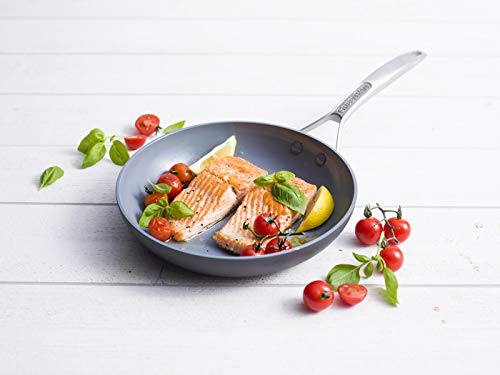 Paris Pro Hard Anodized Healthy Ceramic Nonstick, 8 Frying Pan Skillet, PFAS-Free, Dishwasher Safe, Grey