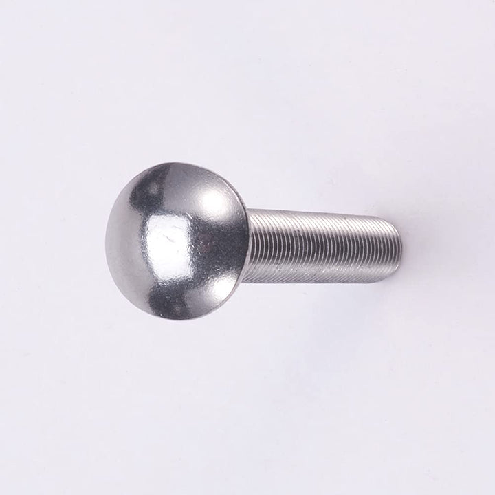 2Pcs M120mm 1.75mm Pitch Length 304 Stainless Steel Round Domed Head Square Neck Carriage Bolts Silver Tone
