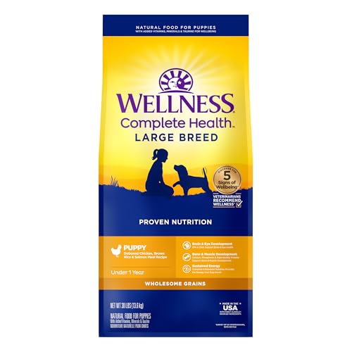 Complete Health Puppy Dry Dog Food, Large Breed, Wholesome Grains, Natural, Chicken, Oatmeal, & Salmon Recipe, (30-Pound Bag)
