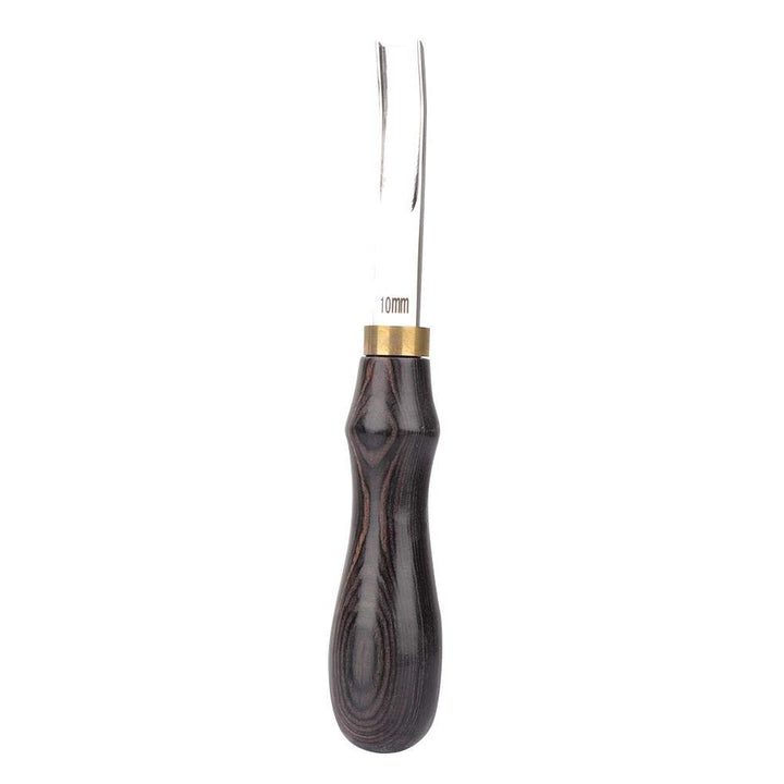 Beveler Leather Skiving Beveler Leather Wood Handle Craft Keen Cutting Tool, 4mm/6mm/8mm/10mm Optional(10mm)