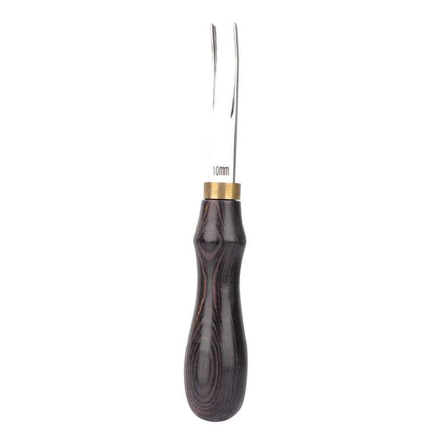 Beveler Leather Skiving Beveler Leather Wood Handle Craft Keen Cutting Tool, 4mm/6mm/8mm/10mm Optional(10mm)