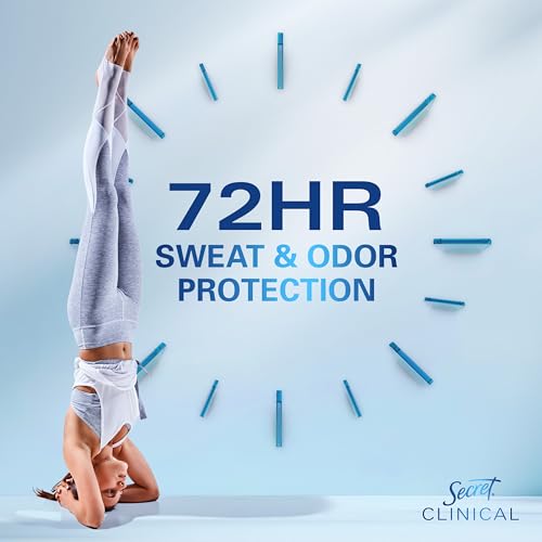 Clinical Strength Antiperspirant Deodorant for Women, 3X Stress Protection, 72hr Sweat & Odor Protection, PH Balancing Minerals, Soft Solid, Light & Fresh Scent, 2.6 oz