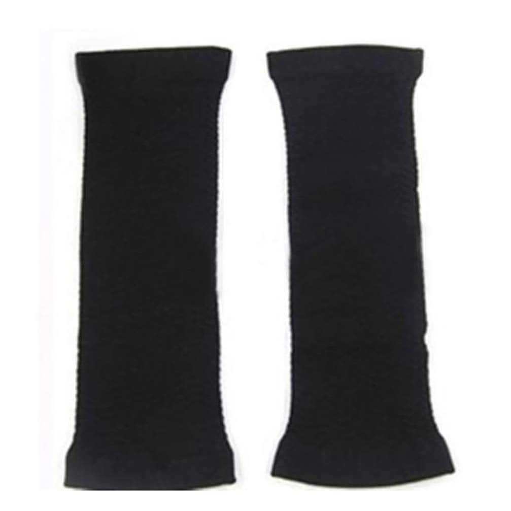 1 Pair Black Slimming Arm Sleeves Elastic Compression Arm Shapers for Women Weight Loss Post Surgical Compression Sleeves