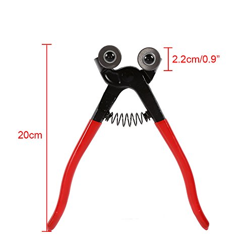 Glass Mosaic Cutter, 8 Inch Heavy Duty Mosaic Tool Glass Cutting Nipper Wheeled Cutter Pliers Tool for Glass Ceramic Tile Grinding
