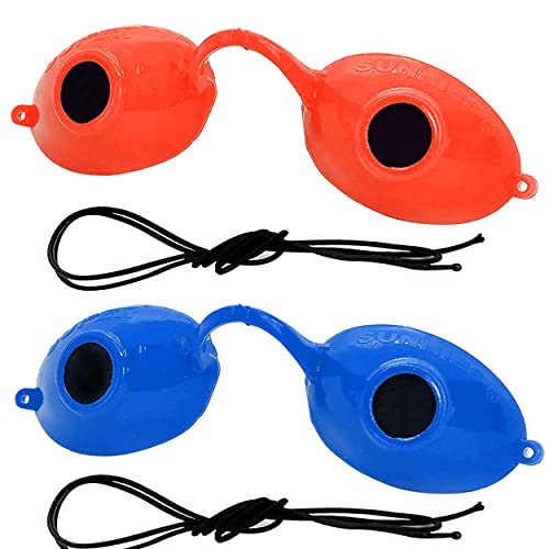 UV Eye Protection FDA compliant Tanning Goggles Eyeshields, 2 Pairs in Random Colors