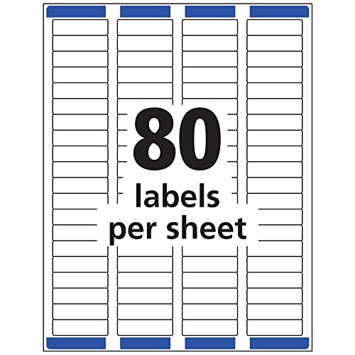 Avery® Easy Peel® White Inkjet Address Labels, Return, 8167, 1/2 x 1 3/4, Box Of 2,000