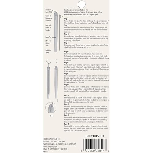 3702005001 Loom Pen Yarn Craft Tool, 1 Count (Pack of 1), Yellow