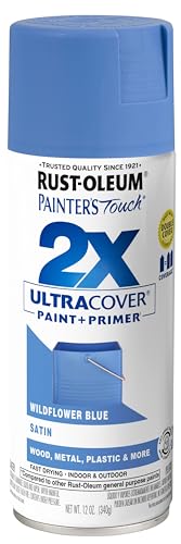 334080 Painter's Touch 2X Ultra Cover Spray Paint, 12 oz, Satin Wildflower Blue