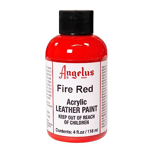 Acrylic Leather Paint, 4 Fl Oz (Pack of 1), Fire Red