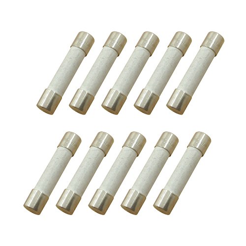 (Pack of 10) 30 Amp Slow-Blow Time Delay Fuse Ceramic 6x30mm