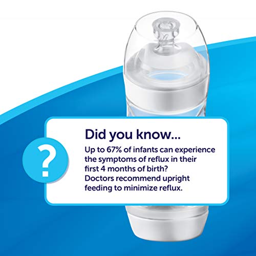 VentAire Complete Tummy Comfort Baby Bottles, Anti-Colic & Anti-Reflux, Clear, 6 Oz, 3 Count