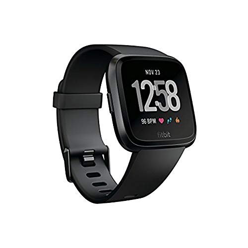 Versa Smart Watch, Black/Black Aluminium, One Size (S & L Bands Included)