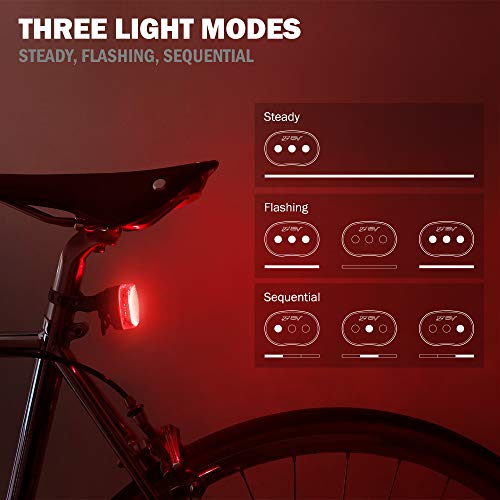 Bicycle Light Set Super Bright 5 LED Headlight, 3 LED Taillight, Quick-Release, Bike Lights for Night Riding