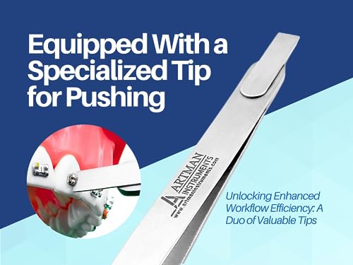 Orthodontic Bracket Placer Bracket Self Holder Tweezers | Bracket Placer Bracket Holder | Pliers Stainless Steel by Orthodontic Instruments ARTMAN Brand (4)