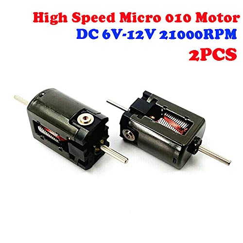 2Pcs 15mm Micro 010 Motor DC 6V 12V 24V High Speed Dual Shaft Toy Car Rail Train