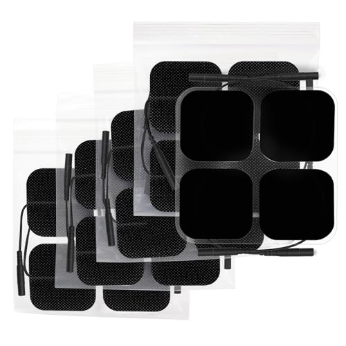 TENS Unit Pads Electrode Patches with Upgraded Self-Stick Performance and Non-Irritating Design for Electrotherapy (Black)