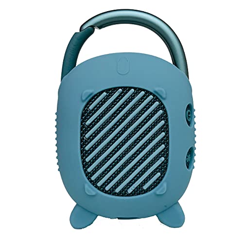 Silicone Cover Case for JBL Clip 4 Portable Bluetooth Speaker, Protective Carrying Case for JBL Clip 4 Portable Bluetooth Speaker Stand Up Holder(Case Only) (Blue)