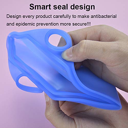 Face Mask Box, 3Pcs Silicone Face Mask Storage Case – Lightweight Portable Carrying Case – Convenient Mouth Opening Design- Face Mask Protection From Pollution – Multipurpose Storage Container (3Pcs)