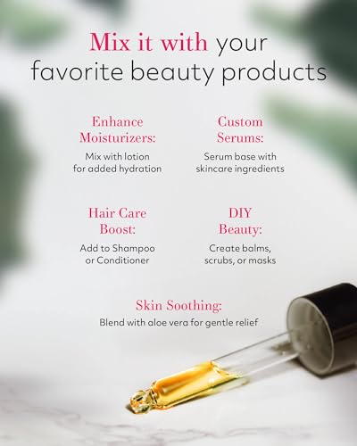 Jojoba Oil Organic, Pure Cold Pressed Natural Unrefined Moisturizer for Skin Hair and Nails 4 oz