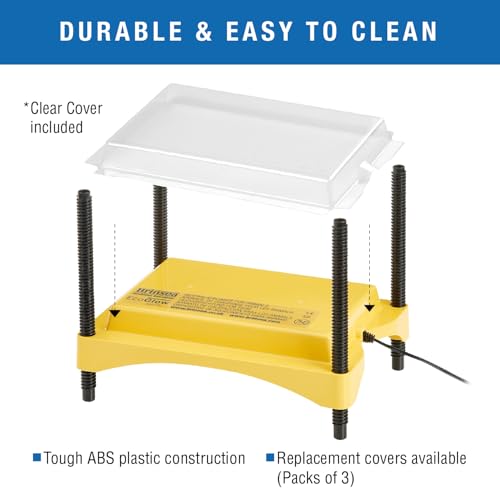 Ecoglow Safety 600 Chick or Duckling Brooder, Adjustable Height & Angle Brooder Plate for 20 Chicks, Ideal for Chicken Coops Poultry Heating with Safety Indicator, 12 Watts