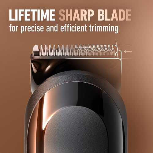 King C. Cordless Beard Trimmer for Men, Kit includes 1 Trimmer, 3 Interchangeable Combs, 1 Cleaning Brush, 1 Charger, 1 Travel Bag, BLUE