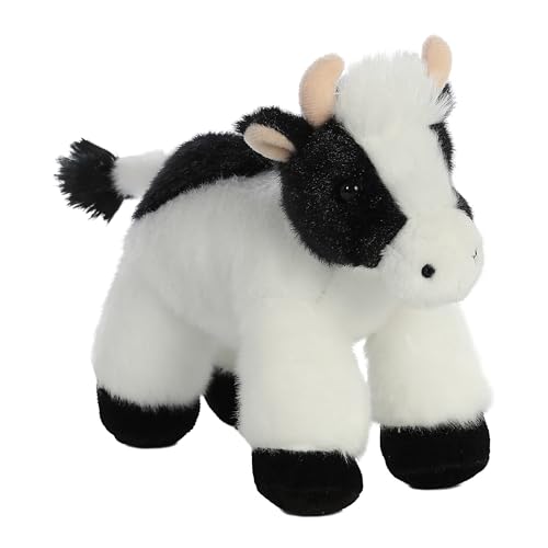 ® Adorable Mini Flopsie™ Mini Moo™ Stuffed Animal - Playful Ease - Timeless Companions - White 8 Inches